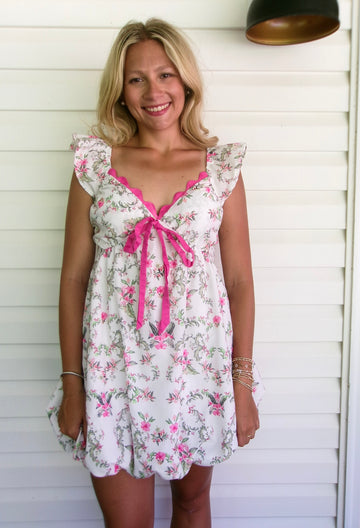 PINK GARDEN BUBBLE DRESS