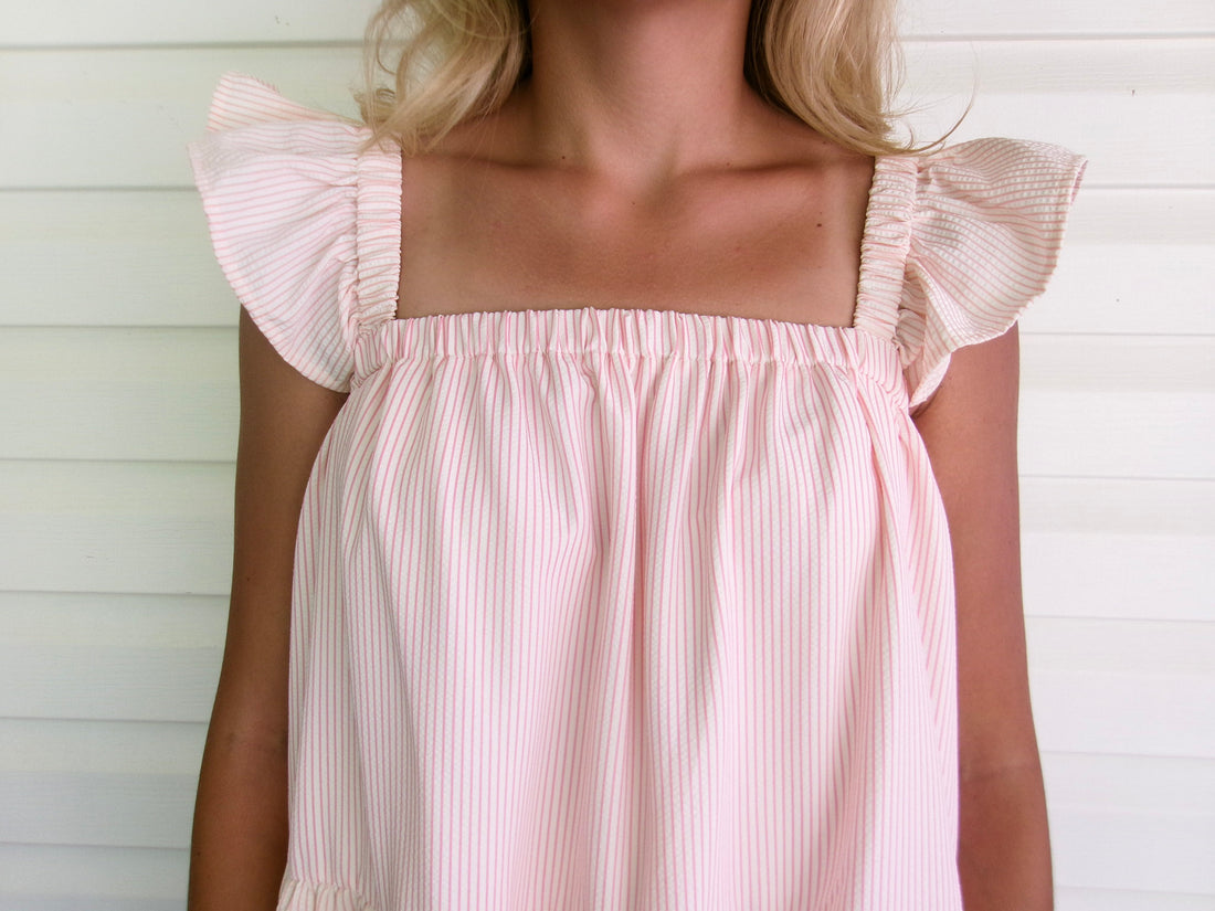 CHARLESTON CHARM SEERSUCKER DRESS