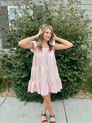 PINK STRIPE DRESS