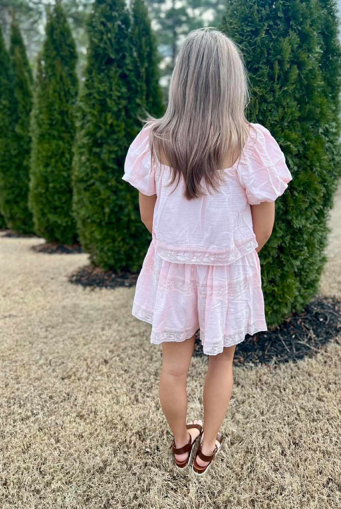 PINK LACE ROMPER
